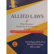 Bahri's Allied Laws & Office Procedure / Income Tax & Accountancy Accountancy alongwith Amended Departental Examination Rules 2023 for ITI's & ITO's Paper III & IV [Solved Papers 2011 To 2022]